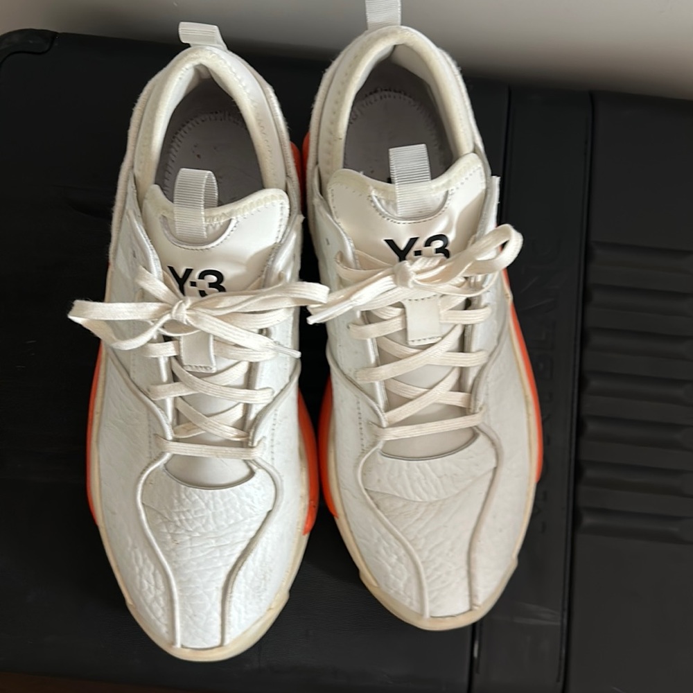 Y-3 white Adidas sneaker.